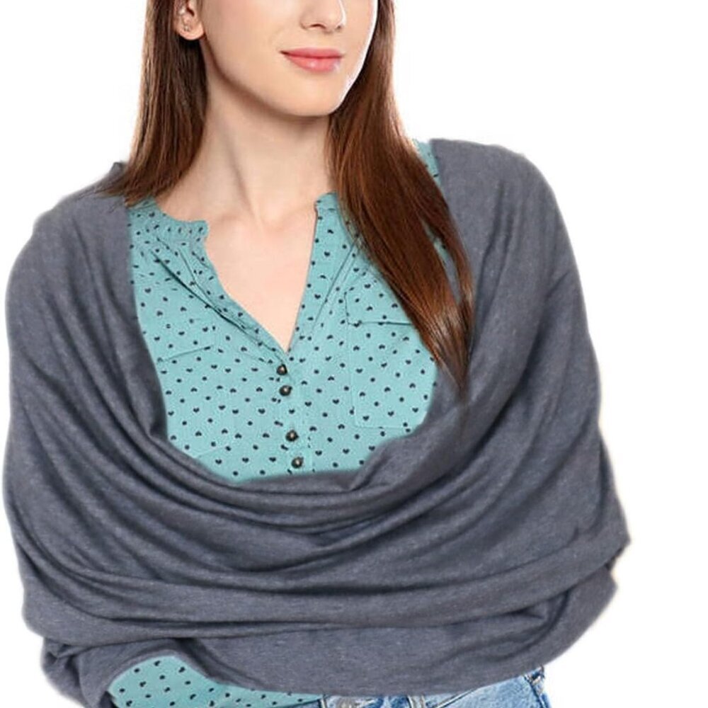 Infinity Scarf with Hidden Pockets Converts to Blanket Travel Wrap Wearable